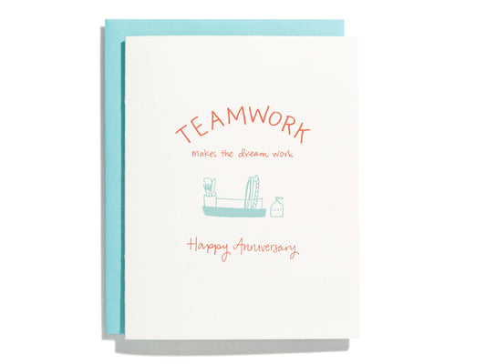 Shorthand Press - Teamwork Anniversary - Letterpress Greeting Card