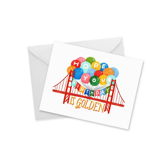 doodles.ink. - Birthday Golden Gate Bridge Notecard: Single