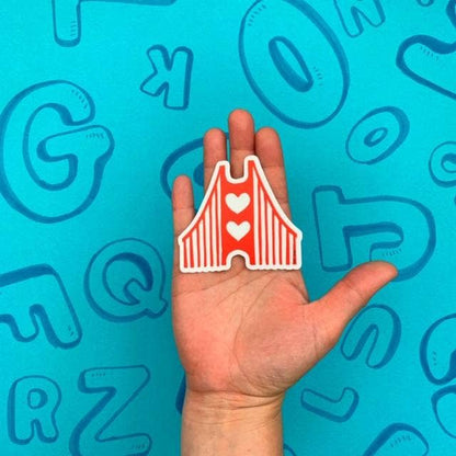 PapaLlama - Golden Gate Bridge 3" Sticker