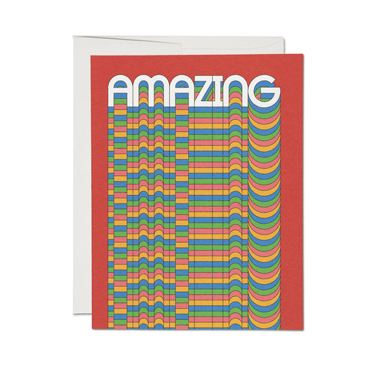 Red Cap Cards - You Are Amazing greeting card: Single