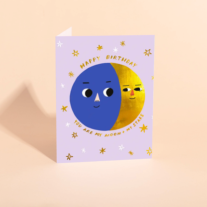 Carolyn Suzuki - MOON PHASES - Birthday Card