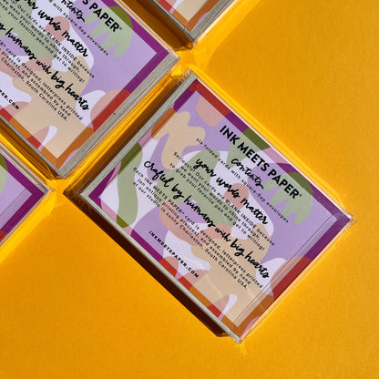 INK MEETS PAPER - Love Letters Valentine - boxed set of six folded cards