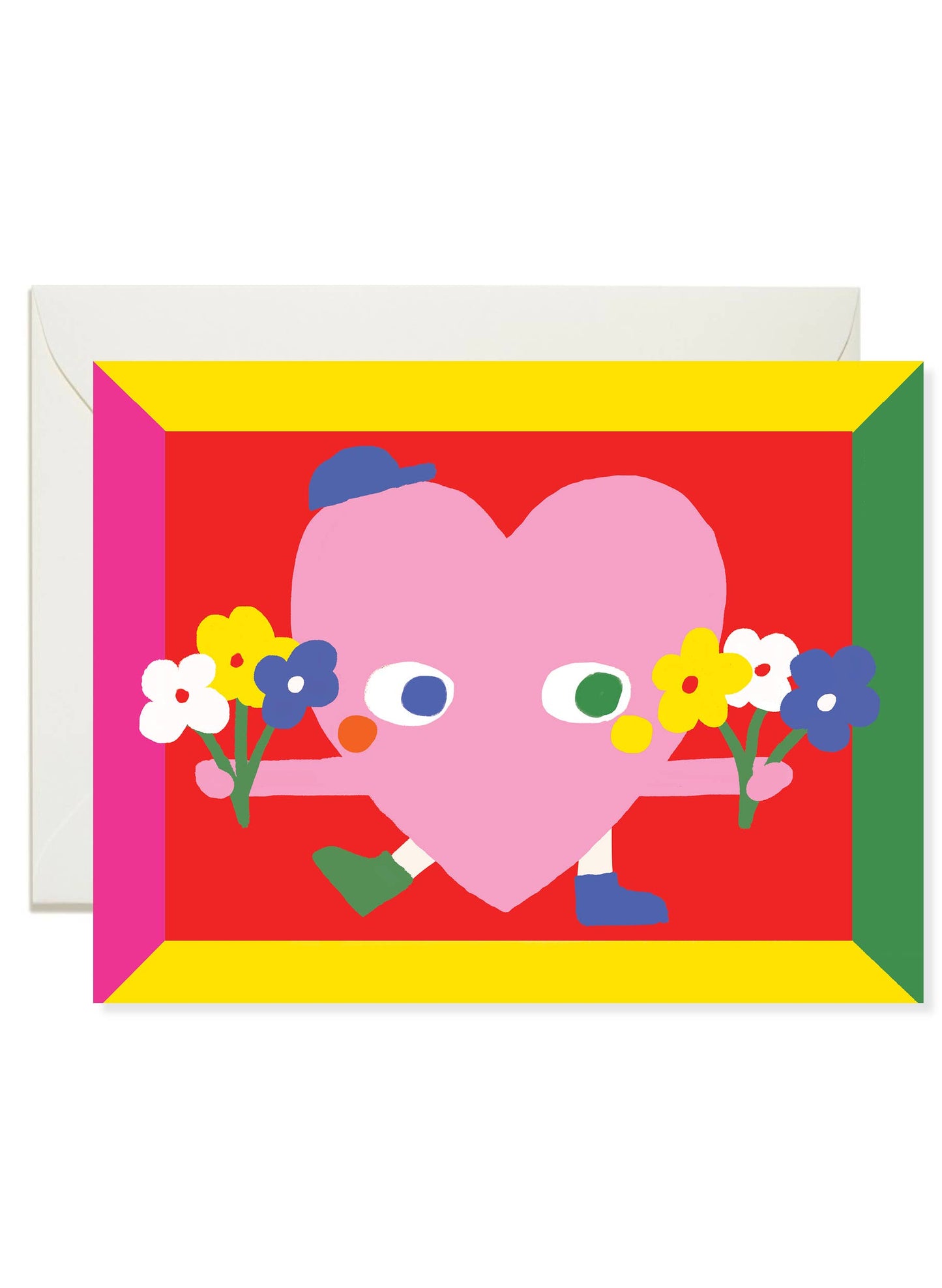 Karen Schipper - Flowers for You Heart Greeting Card – Cheerful Love Card