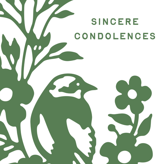 Sweet Bippy Press - Sincere Condolences Card