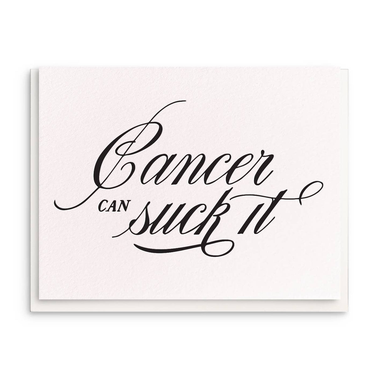 Dahlia Press - Cancer Sucks - Letterpress Sympathy Greeting Card