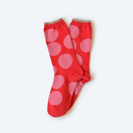 Hooray Sock Co. - Big Dot Red Sock -(L)