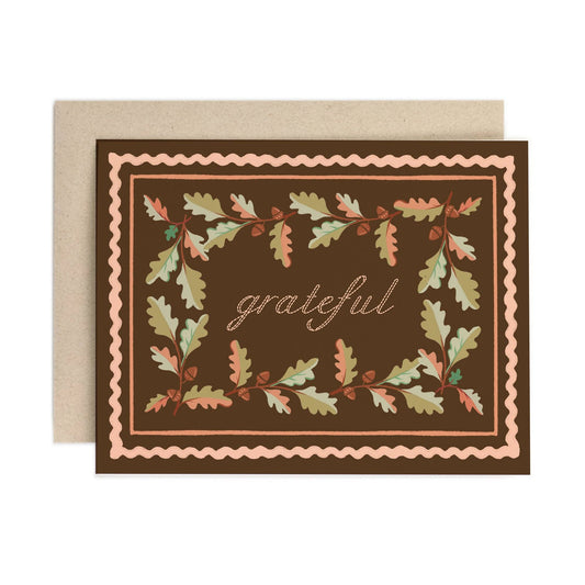 Amy Heitman - Grateful Oak Frame: Single Card