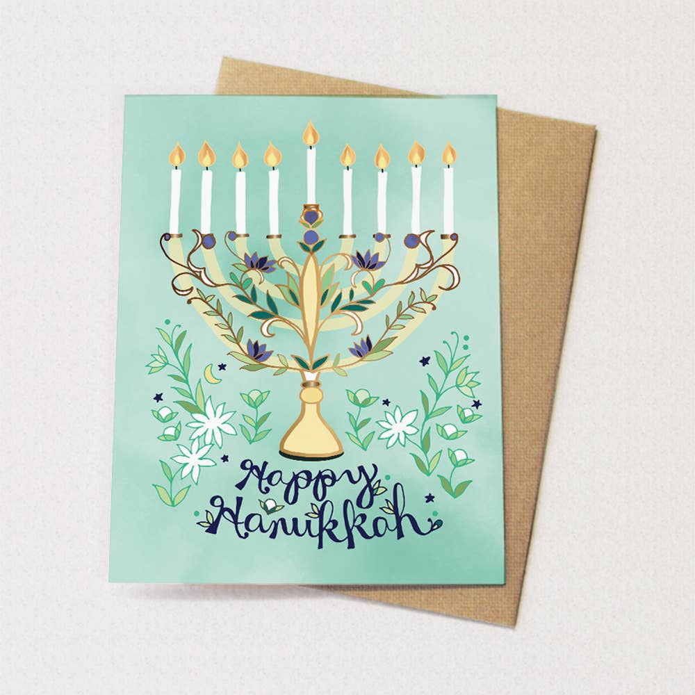 Cynla - Menorah Card - , Hanukkah religious greeting cards