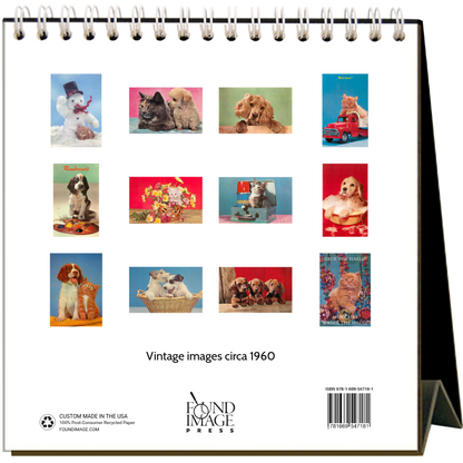 Found Image Press - Kittens & Puppies 2027 Desk Calendar