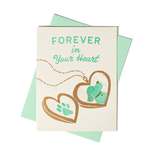 Bromstad Printing Co. - Forever In Your Heart Dog - Risograph Card