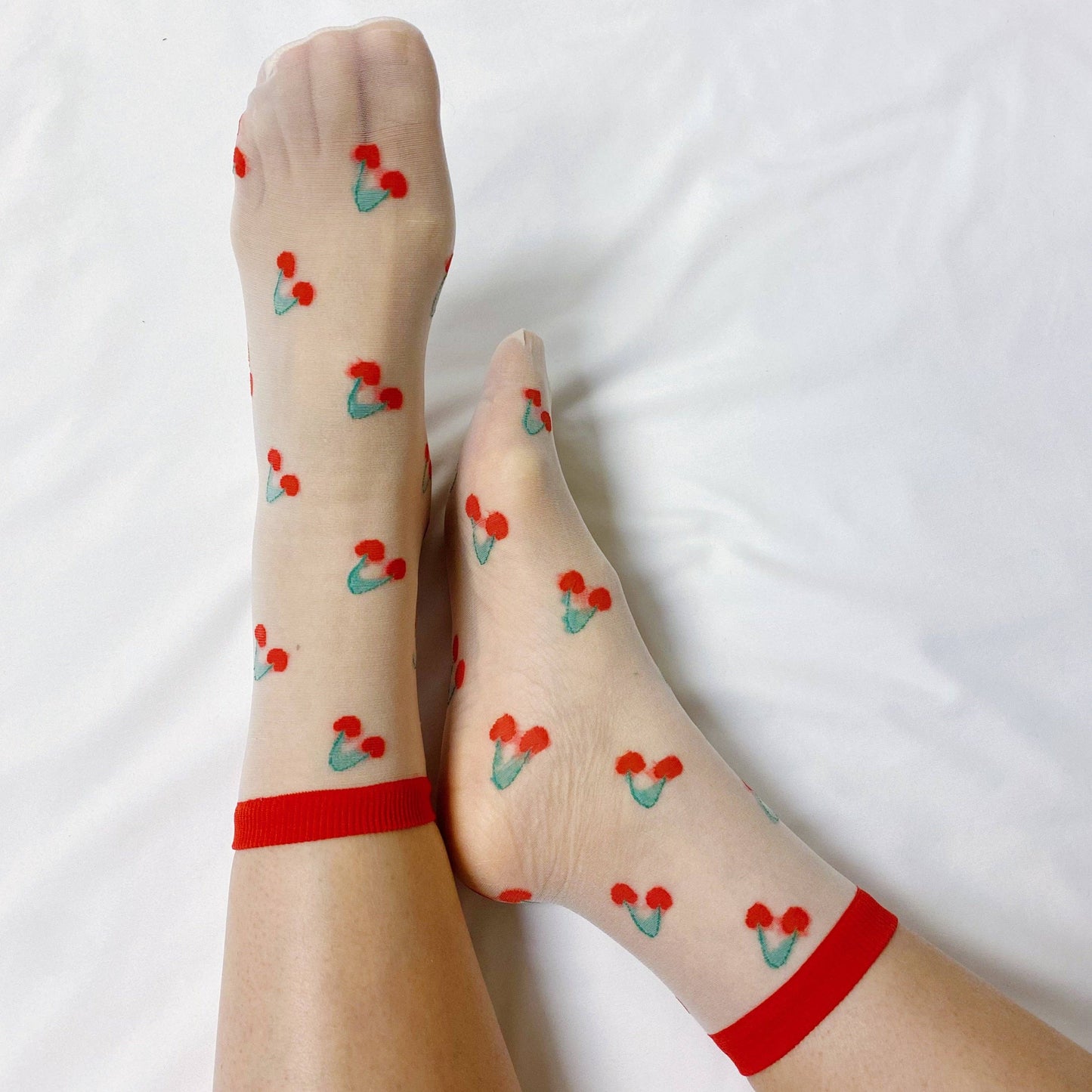 Ellison+Young - Cherry Sheer Socks