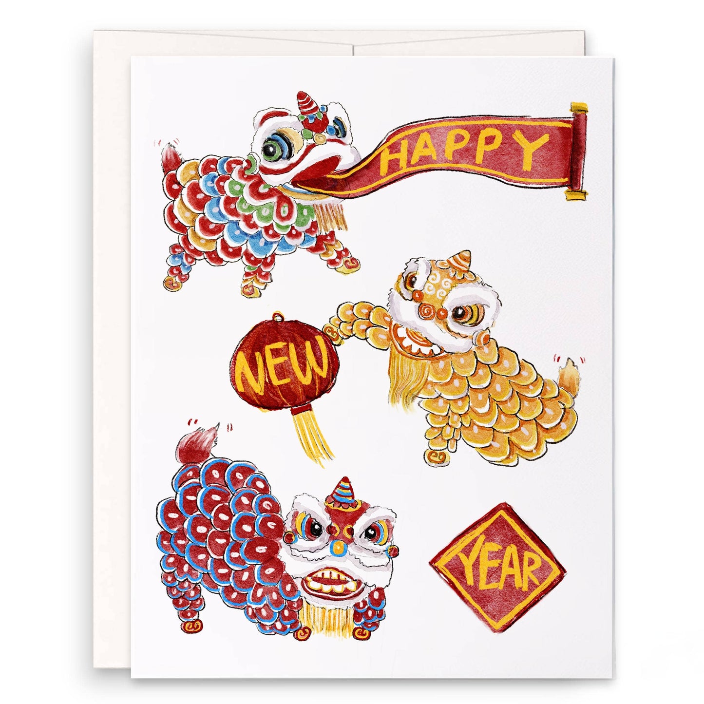 Liyana Studio - Lion Dance Greetings - 2025 Lunar New Year Card