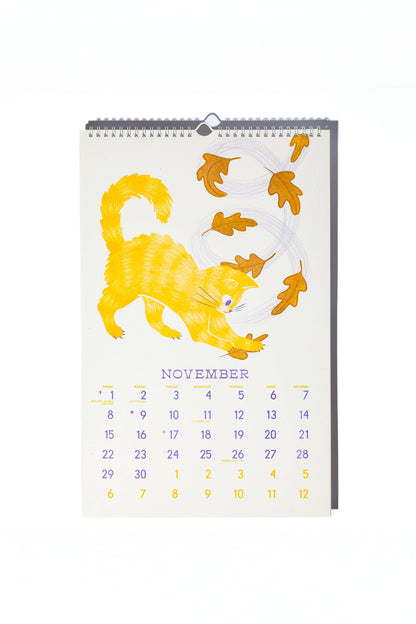 Bromstad Printing Co. - 2026 Risograph Wall Calendar - Butterfly Days