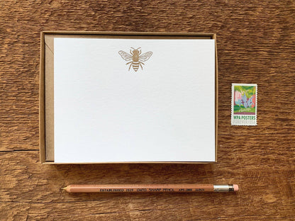 Noteworthy Paper & Press - Honey Bee Flat Notes (Boxed Set of 8)