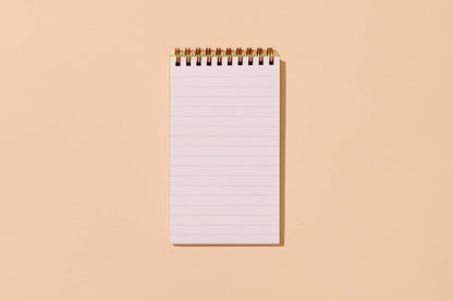 And Here We Are - Hearts Letterpress Spiral Pocket Size Notebook - Made in USA
