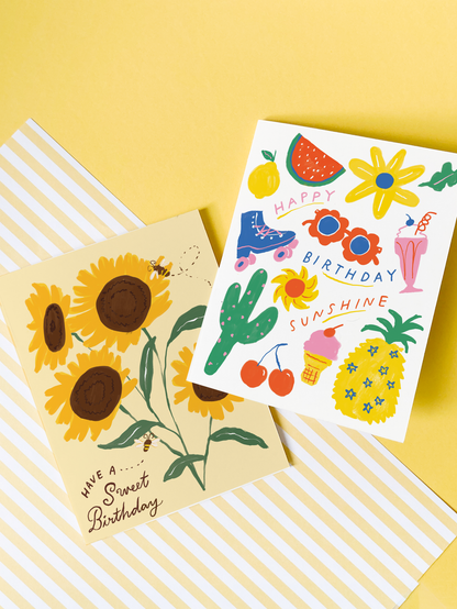 Karen Schipper - Sunflower Birthday – Floral Sunflower Birthday Card