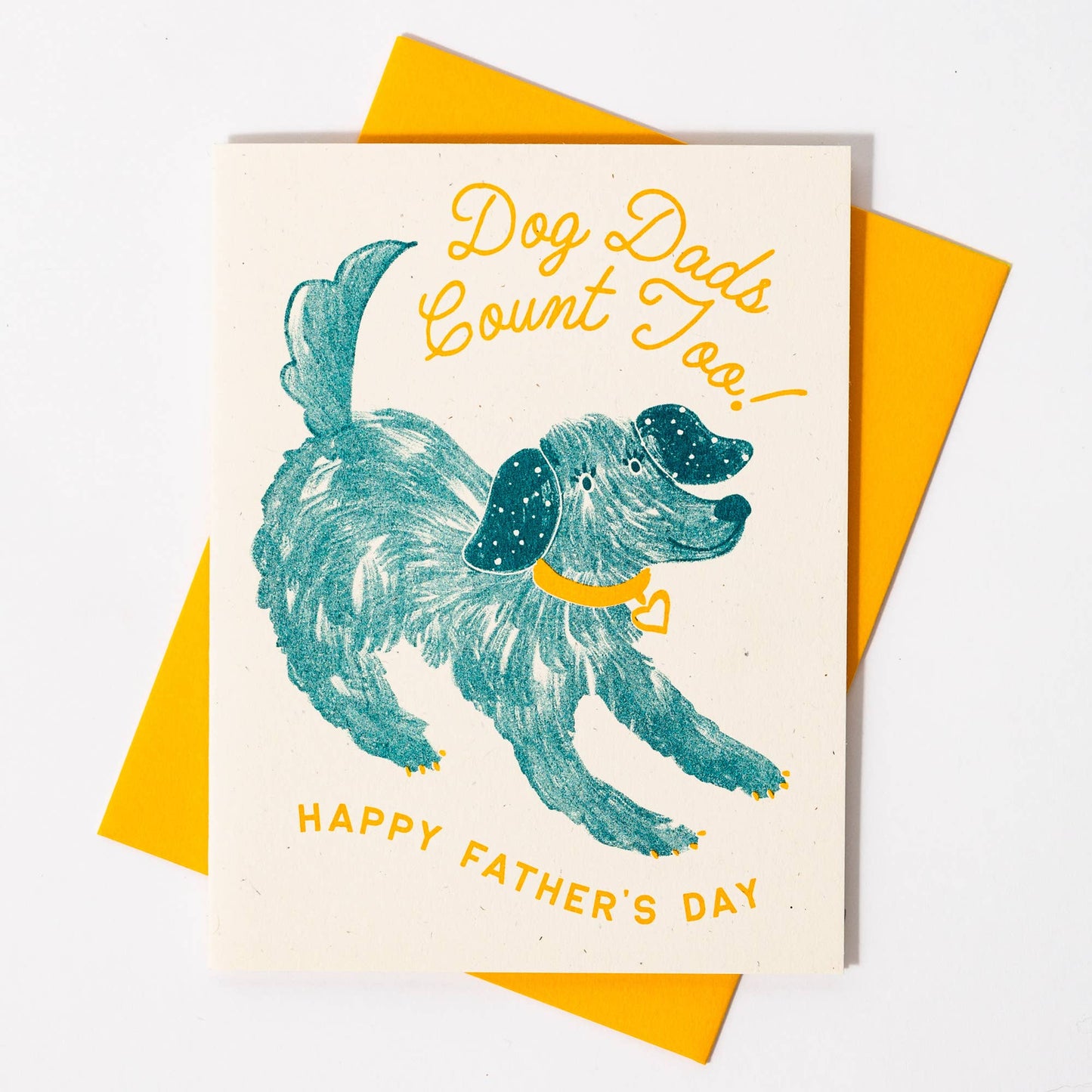 Bromstad Printing Co. - Dog Dads Count Too - Risograph Father's Day Card