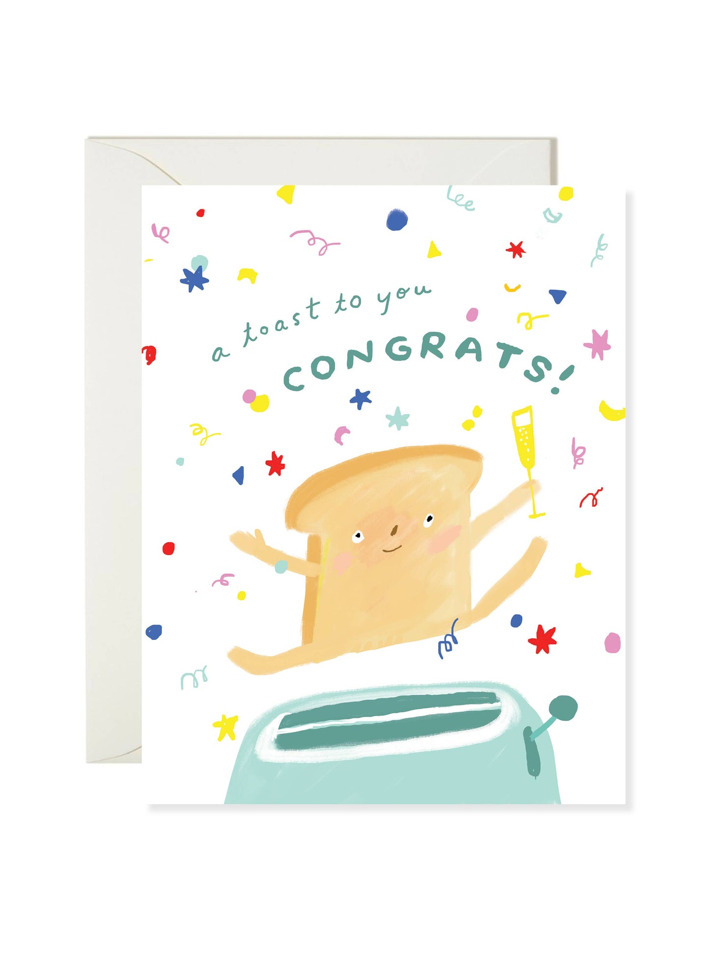 Karen Schipper - Toast Congrats – Food Pun Congratulations Card