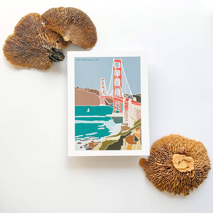 Bean Horse Car - San Francisco - Golden Gate Bridge Greeting Card