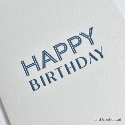 Inkello Letterpress - Simple Happy Birthday Card (#564)
