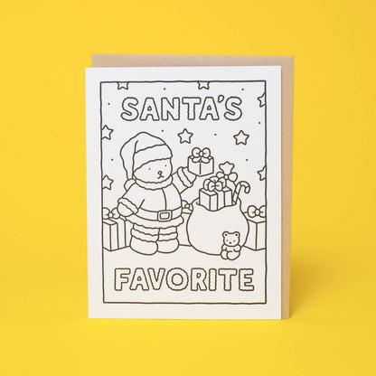 Bobbie Goods -Santa's Favorite Holiday Coloring card