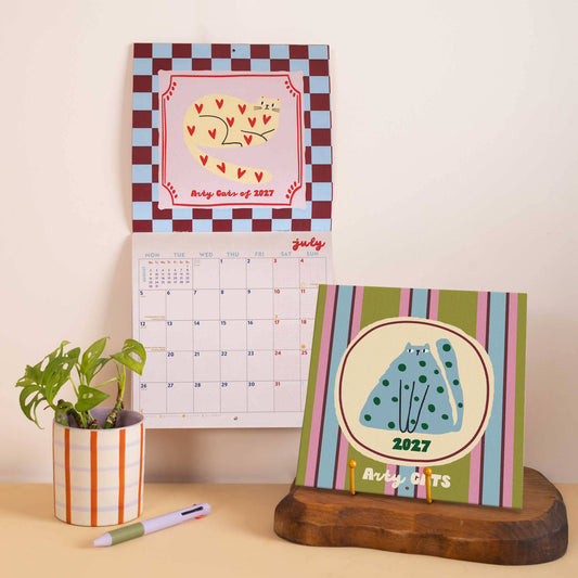 Good Tuesday - 2027 Compact Wall Calendar | Arty Cats
