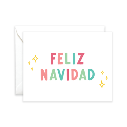 Isabella MG - Feliz Navidad Sparkle Greeting Card