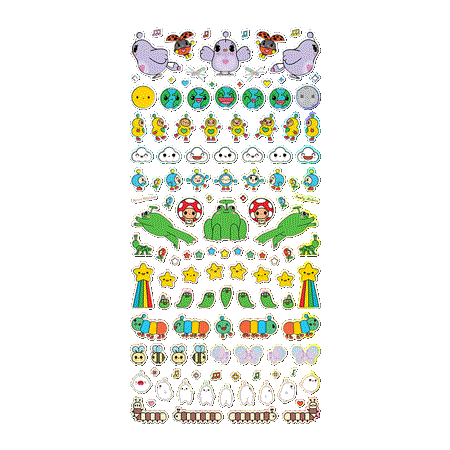 Apply Stickers - Happy World Mini Stickers — Sticker Sheet (stationery)