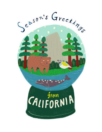 Honeyberry Studios - Northern California Snow Globe Holiday