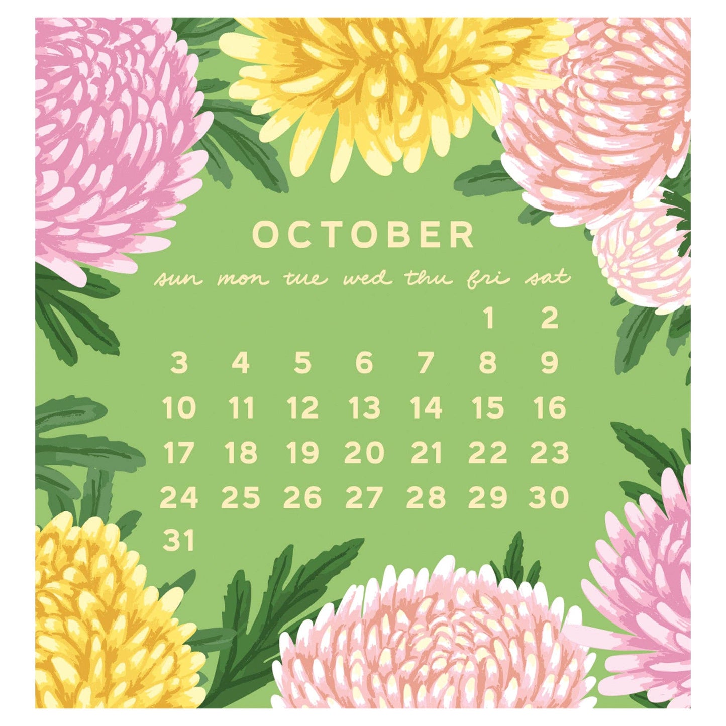 Smudge Ink - 2027 Flower Power Mini Calendar