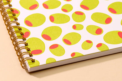 And Here We Are - Olives Letterpress Spiral Notebook - Made in USA