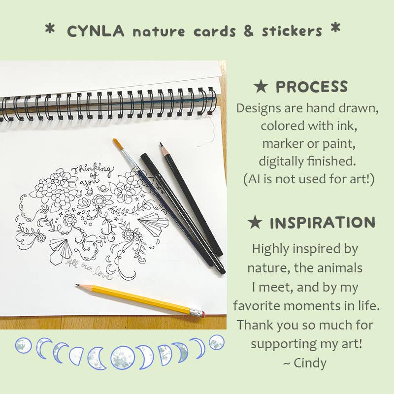 Cynla - Winter Solstice Bunny Card dream celestial rabbit holiday
