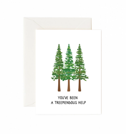 Tickle Me Lavender - You've Been a Treemendous Help Greeting Card