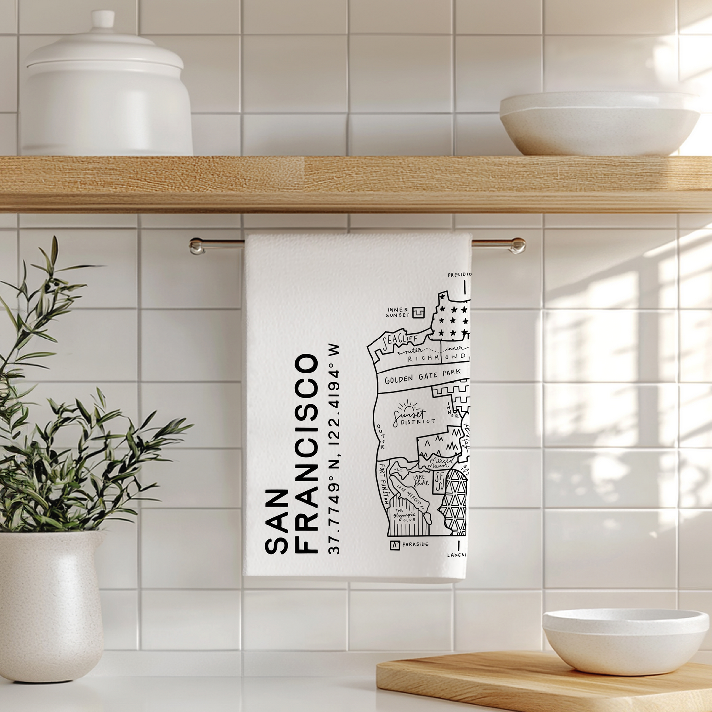 By Aleisha - San Francisco Map Tea Towel