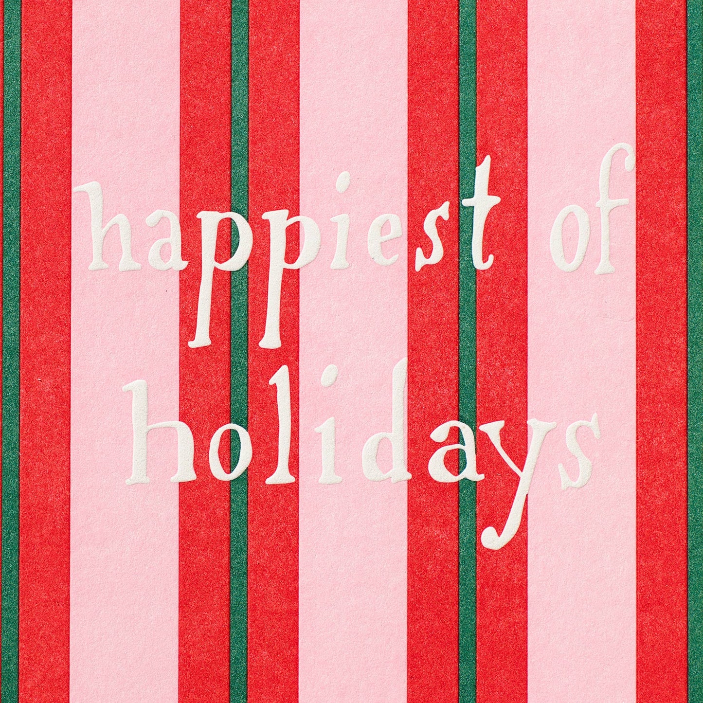 Shorthand Press - Holiday Stripes - Letterpress Greeting Card: Box Set