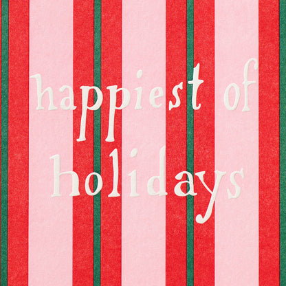 Shorthand Press - Holiday Stripes - Letterpress Greeting Card: Box Set