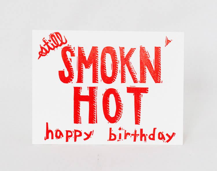 PapaLlama - Smokn' Hot Birthday - Letterpressed Birthday Card