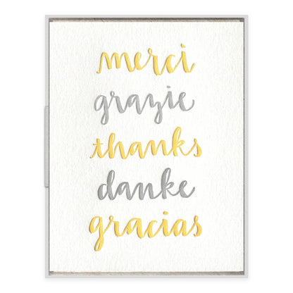 INK MEETS PAPER - Thank You Languages - Thank You card