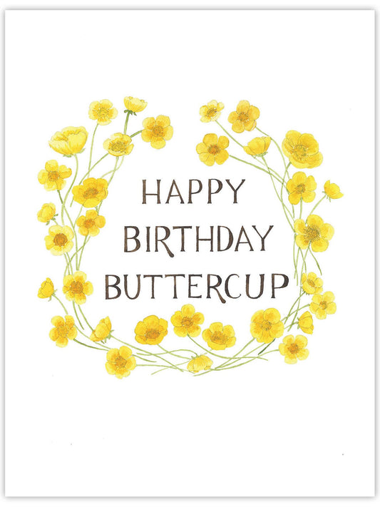 Yardia - Buttercup Birthday Card - Watercolor Greeting Card