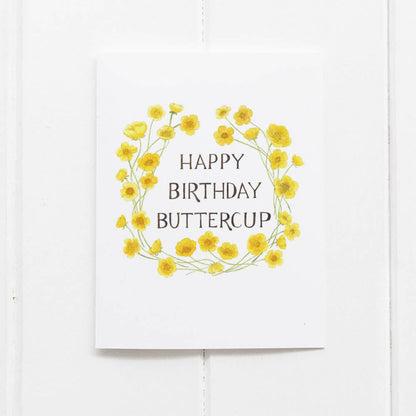 Yardia - Buttercup Birthday Card - Watercolor Greeting Card