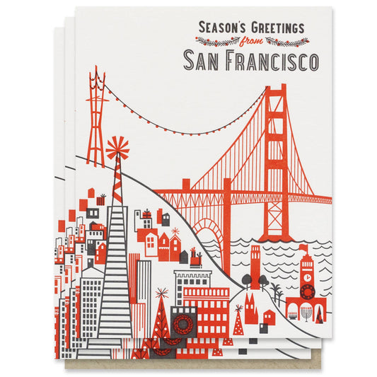 Paper Parasol Press - Season's Greetings from San Francisco Card (Box Set of 6)