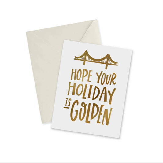 doodles.ink. - Golden Holiday - Gold Foil Notecard