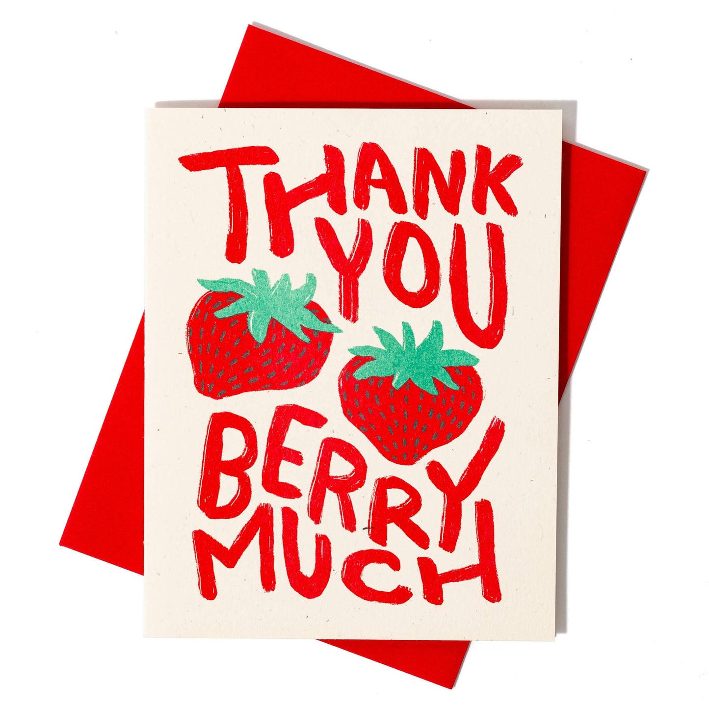 Bromstad Printing Co. - Thank You Berry Much - Risograph Card