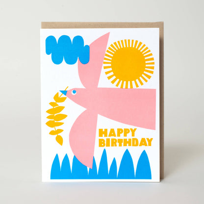 Lisa Congdon - Pink Bird Birthday Card