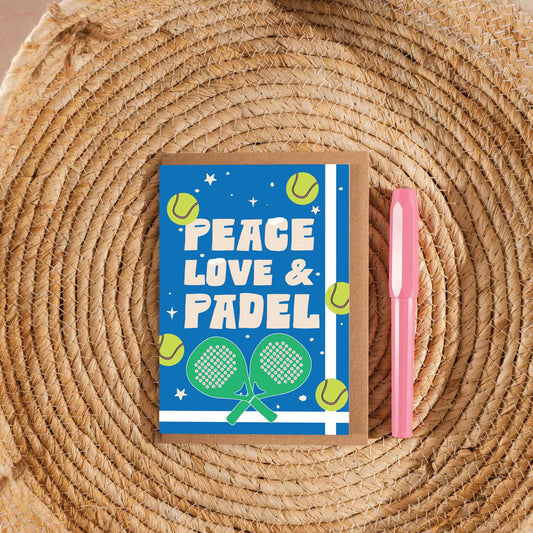 Good Tuesday - Peace, Love & Padel | Christmas Card | A6