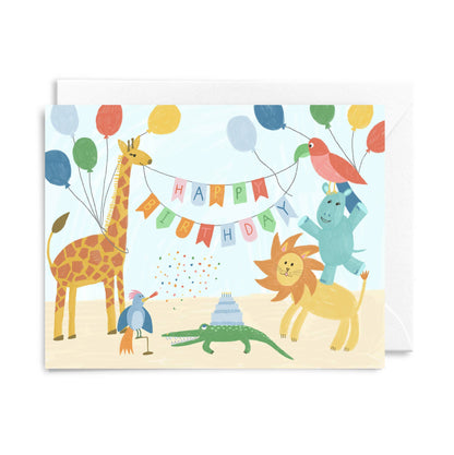 Courtney Beyer Design - Animal Kids Birthday Greeting Card