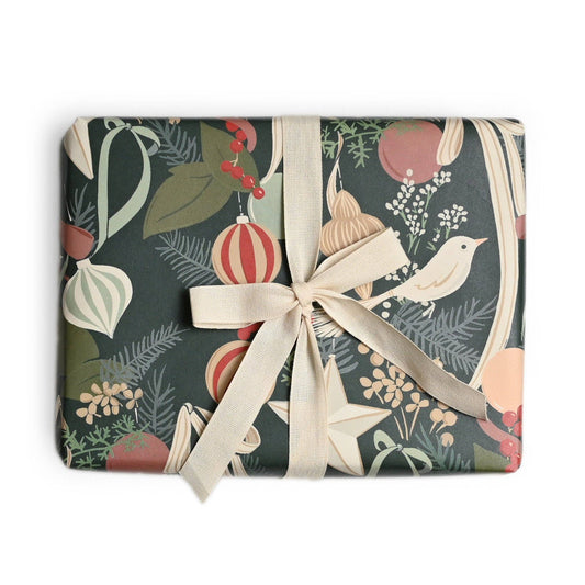 Amy Heitman - Ornaments and Bows Wrap: Roll of 3 Sheets