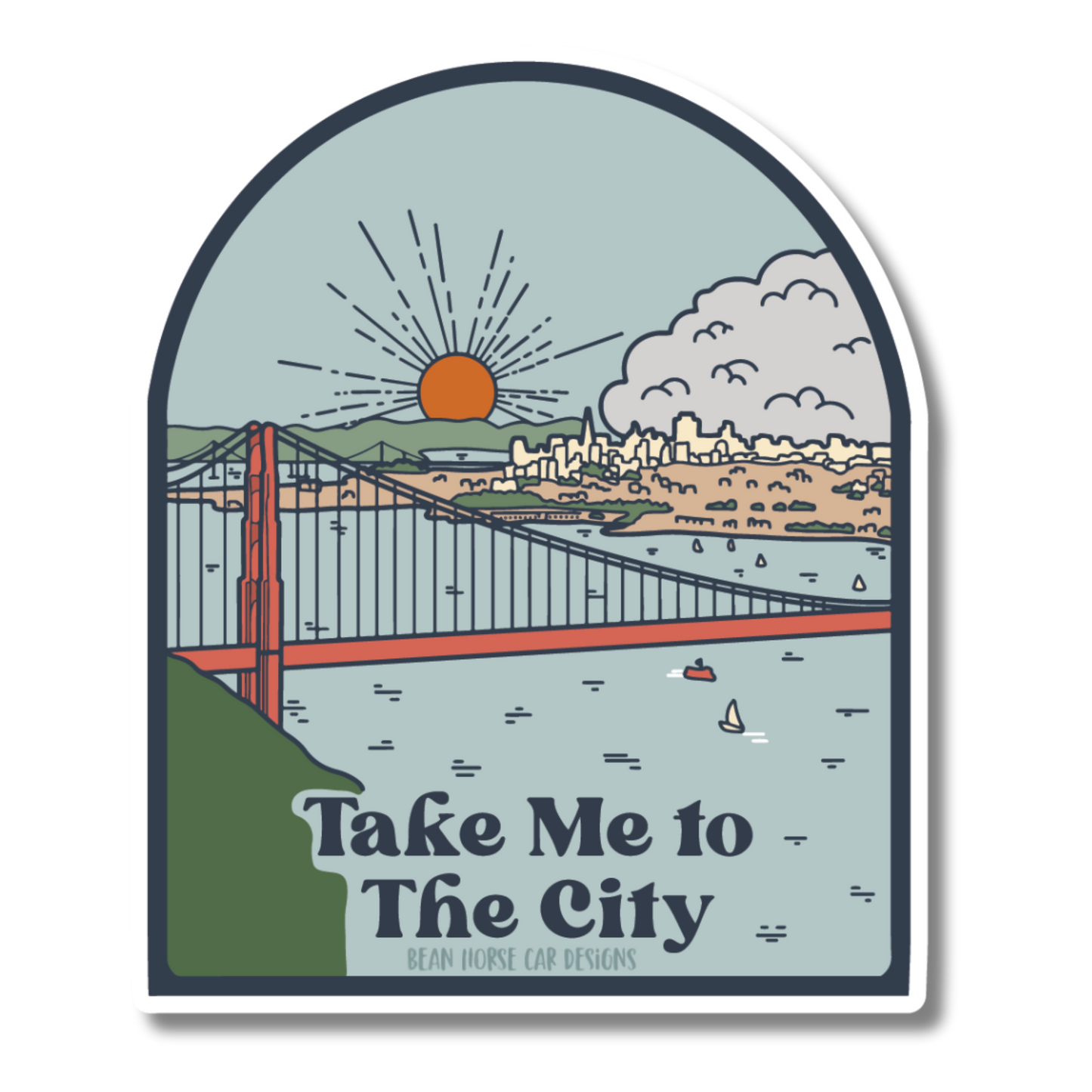 Bean Horse Car - Take Me To The City Sticker