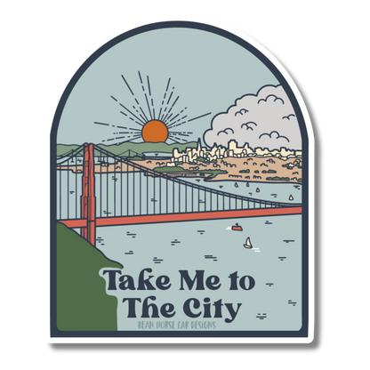 Bean Horse Car - Take Me To The City Sticker