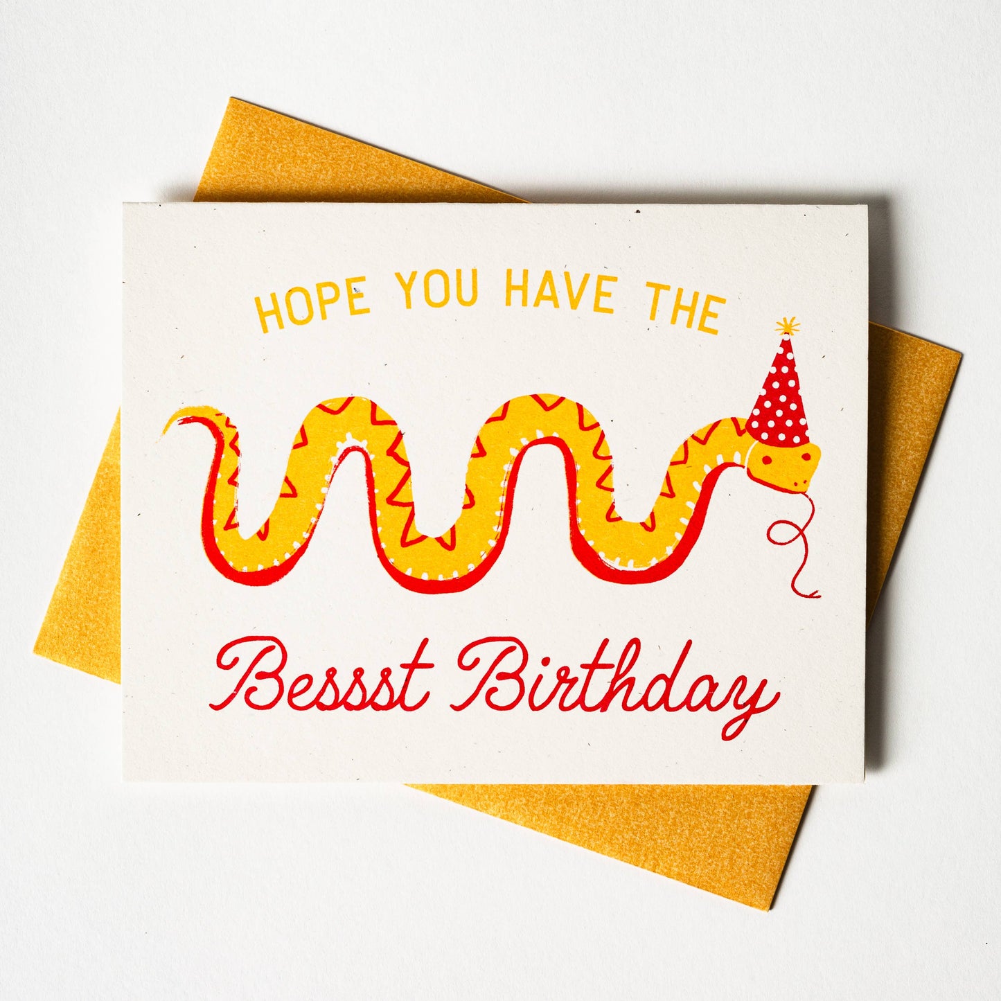 Bromstad Printing Co. - Bessst Birthday Snake - Risograph Card